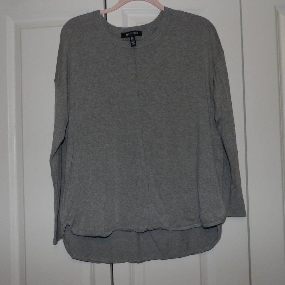 Ellen Tracy - gray light sweater XL